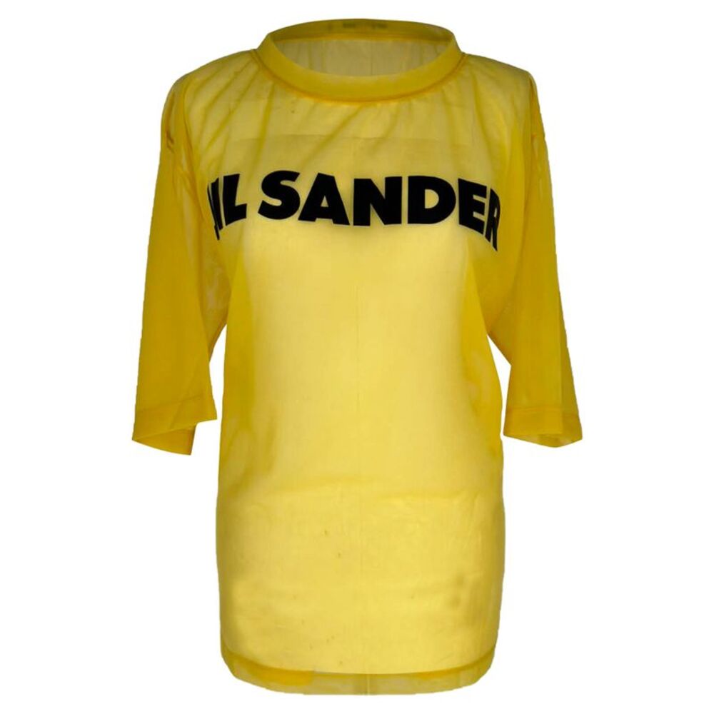 Jil Sander Logo Top in Yellow Polyamide
